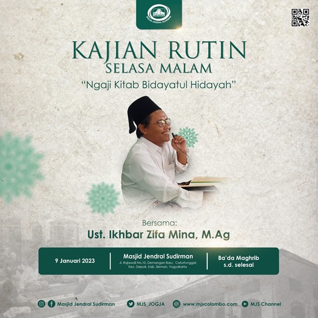 Ngaji Kitab Bidayatul Hidayah : Ust. Ikbar Zifa Mina, S. Ag Ngaji Kitab Bidayatul Hidayah : Ust. Ikbar Zifa Mina, S. Ag
